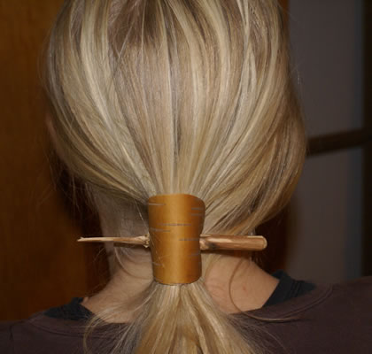 Natural hair clip made by Annette Stickler
